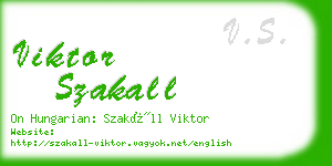 viktor szakall business card